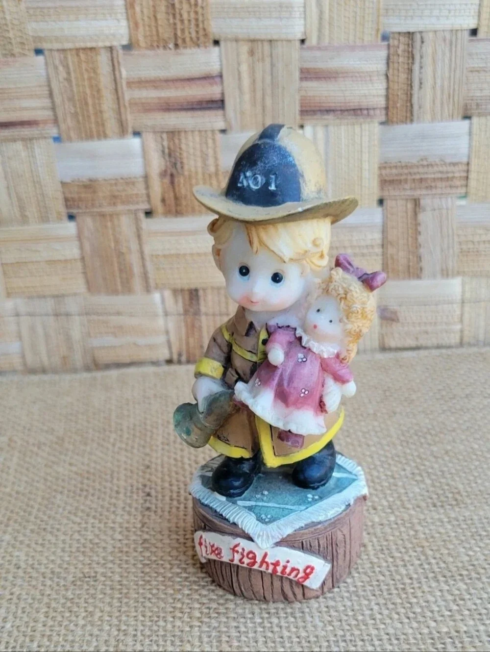 VINTAGE FIREFIGHTER FIGURINE BY TURTLE KING CORP.